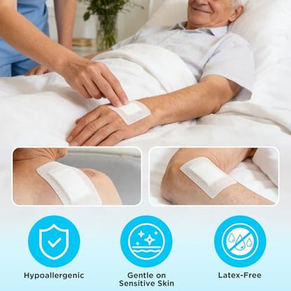 OK TAPE Sanftes chirurgisches Klebeband für empfindliche Haut, atmungsaktives medizinisches Tape für Wundverbände und postoperative Versorgung, sicherer Halt zur Fixierung von Mullbinden, latexfrei, 4" x 11 Yards