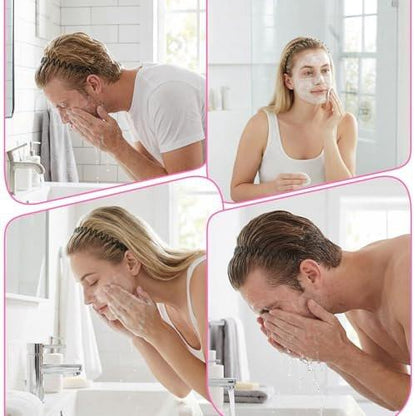 Xyembu 2er-Pack Metall-Haarband, Wellen-Haarbänder, Schwarze schlichte Mode-Haarbänder, rutschfeste Metall-Haarbänder, Kopfaccessoires für Männer und Frauen, elastische Sport-Haarbänder