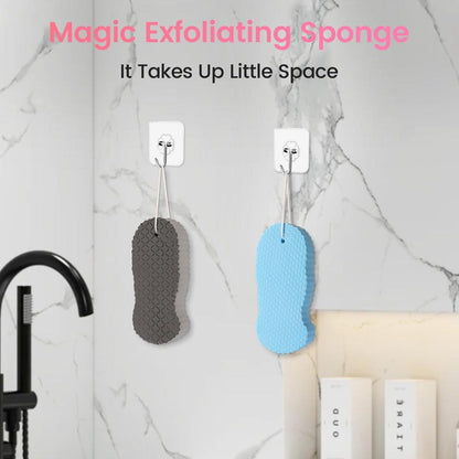4er-Pack Magic Peeling-Badeschwamm – 3D superweicher Körperpeeling-Schwamm für die Dusche, hautfreundlich, wiederverwendbar, entfernt abgestorbene Haut für glatte Haut, geeignet für alle Hauttypen Männer Frauen