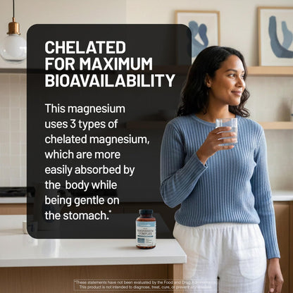 NatureWise Triple Magnesium Komplex – Chelatiert – Hochabsorbierendes Magnesiumglycinat + Malat + Citrat für Muskel-, Nerven- und Schlafunterstützung – Vegan 90 Kapseln
