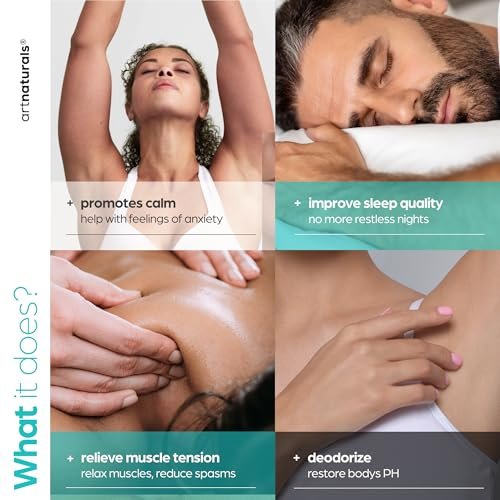 Artnaturals Magnesium Öl Spray 12oz + Körperlotion 8oz Set mit Aloe Vera – Reines topisches Magnesiumchlorid für Muskelentspannung, Schlafunterstützung, Wadenkrämpfe & Erholung – Schnell einziehend