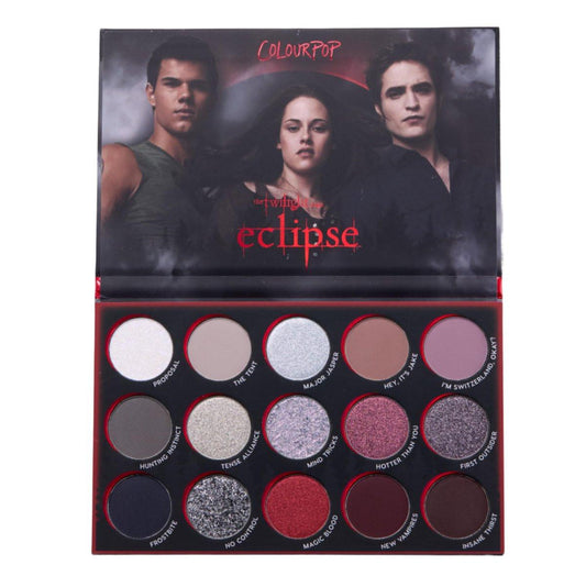 ColourPop x The Twilight Saga Eclipse Lidschattenpalette - Limited Edition 15 Farben Matt, Metallic & Glitzer - Hochpigmentierte Augen-Make-up-Palette mit langanhaltender Formel (0,63 oz)