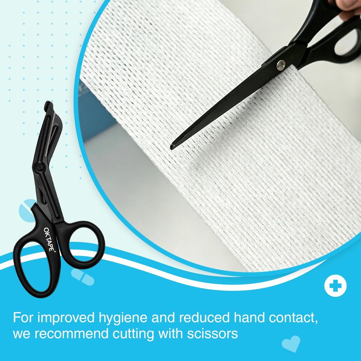 OK TAPE Medizinisches Chirurgisches Tape (1 Rolle) für empfindliche Haut – Weiches, poröses, atmungsaktives Vlies-Mikropore-Tape, hypoallergenes Hauttape zur Fixierung von Wundverbänden und Kompressen, 4" x 11 Yards