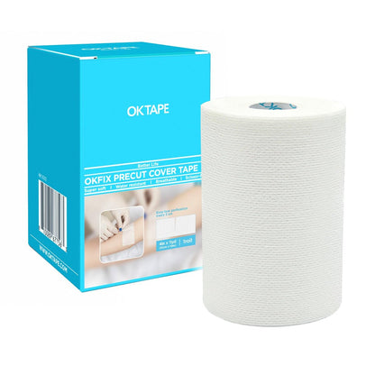 OK TAPE Medizinisches Chirurgisches Tape (1 Rolle) für empfindliche Haut – Weiches, poröses, atmungsaktives Vlies-Mikropore-Tape, hypoallergenes Hauttape zur Fixierung von Wundverbänden und Kompressen, 4" x 11 Yards