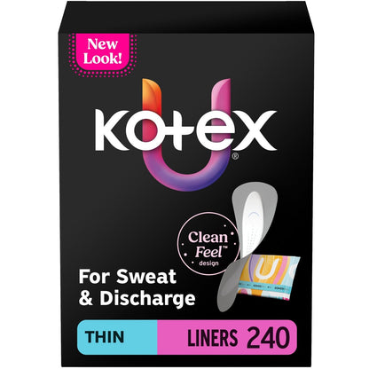 Kotex Daily Wrapped Slipeinlagen, leichte Saugfähigkeit, dünn, 240 Stück (2 x 120) (Verpackung kann variieren)