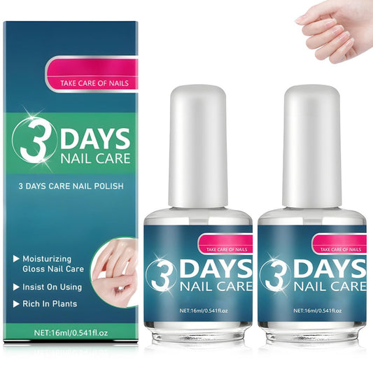 3 Tage Nagelpflege - Keratin Aminosäuren Nagelpflege, Stärkung und Feuchtigkeit, für trockene, schwache & brüchige Nägel, 16ml/0.56oz (2er-Pack)