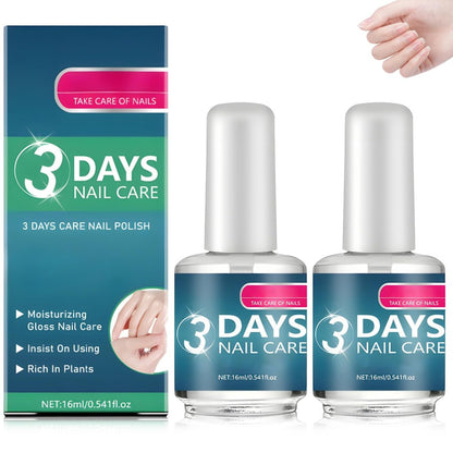 3 Tage Nagelpflege - Keratin Aminosäuren Nagelpflege, Stärkung und Feuchtigkeit, für trockene, schwache & brüchige Nägel, 16ml/0.56oz (2er-Pack)