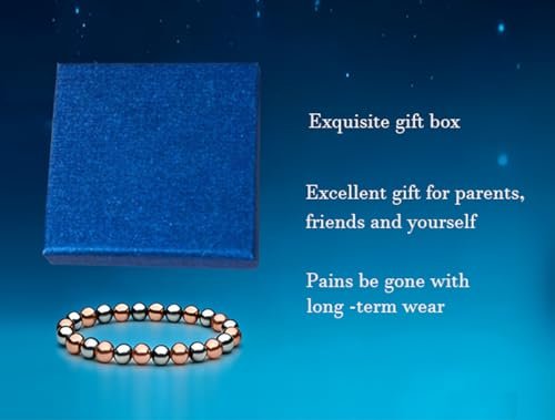 2er-Pack Kupferarmband für Damen und Herren mit Hämatit und Magneten – Schmerzlinderung, Gesundheitsgeschenk zum Valentinstag, Muttertag