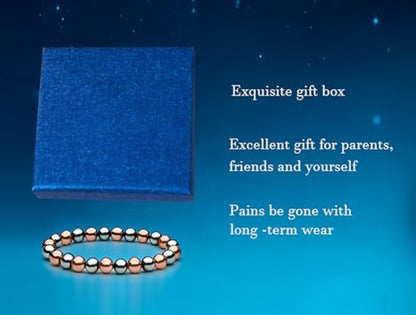 2er-Pack Kupferarmband für Damen und Herren mit Hämatit und Magneten – Schmerzlinderung, Gesundheitsgeschenk zum Valentinstag, Muttertag