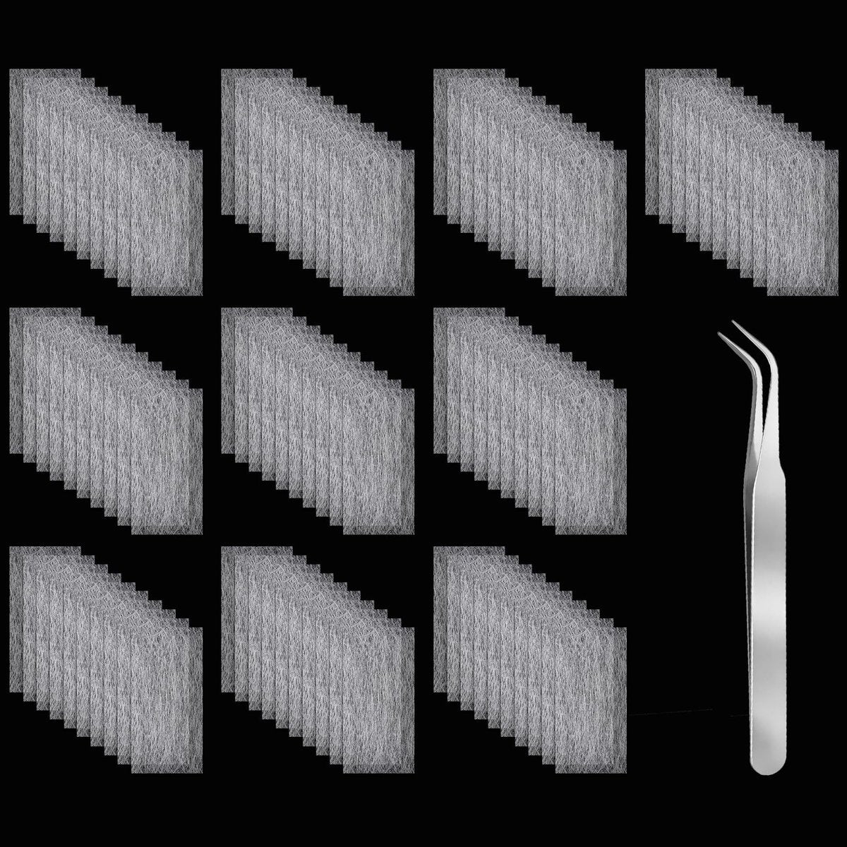 YBEATY 100 Stück Fiberglas-Nagelverlängerungs-Wrap-Set mit Pinzette – Nagelreparatur und Verstärkung für zu Hause und im Salon