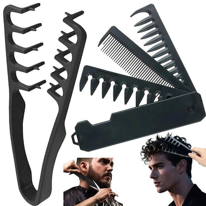 Texturierender Kamm für Männer & Frauen – Volumengebender & entwirrender Kamm für alle Haartypen, dickes, lockiges & glattes Haar, geeignet für nasses/trockenes Haar, reisefreundliches Haarstyling-Tool für flauschige Textur & Wellen