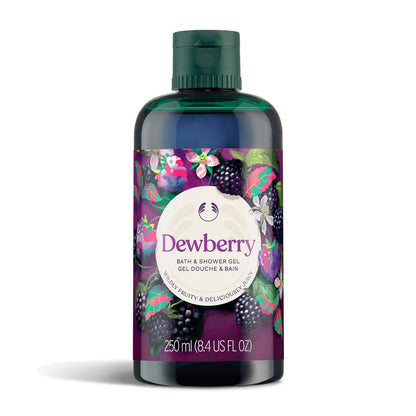The Body Shop Dewberry Duschgel & Duschbad | Sanft schäumende Körperwäsche mit fruchtigem Duft | Vegan, für alle Hauttypen, 250 ml