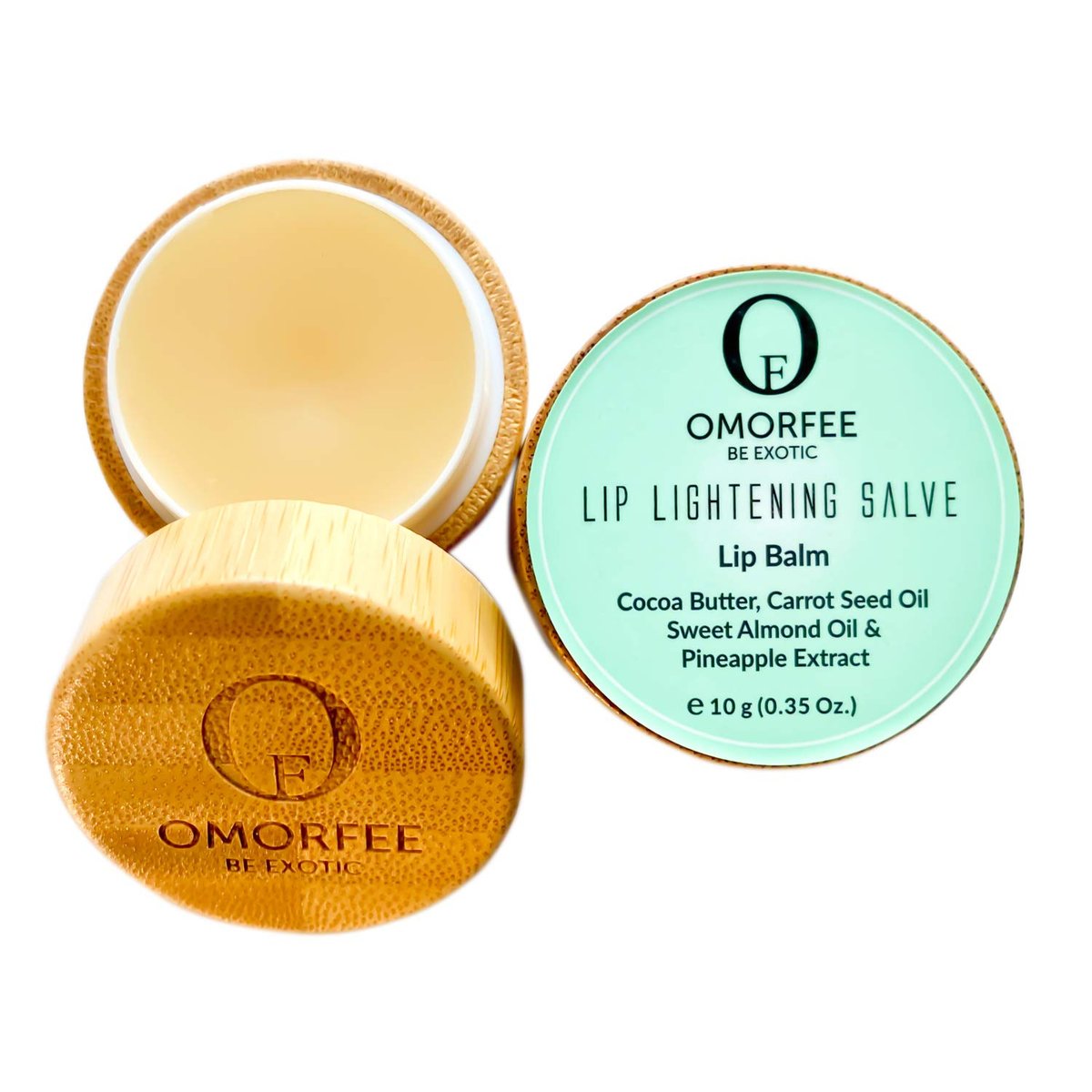 Lip Lightening Salve von Omorfee – Lippenbalsam für dunkle Lippen mit SPF-Schutz | Natürliche Lippenreparatur & tiefe Feuchtigkeitsversorgung | Kakaobutter, Karottensamenöl & Ananasextrakt (10g / 0,35 oz)