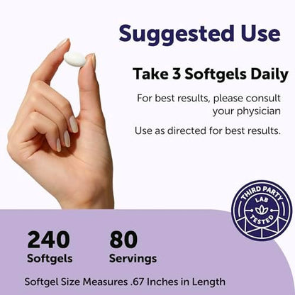 Micro Ingredients Magnesium Glycinat 800 mg pro Portion, 240 Weichkapseln | Chelat-Magnesium mit MCT-Öl | Non-GMO, Glutenfrei, Ohne Soja