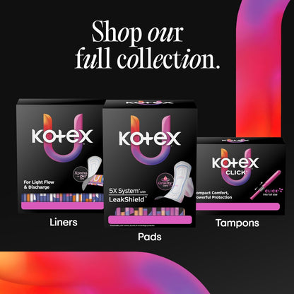 Kotex Ultra Thin Binden mit Flügeln, Saugstärke Normal, 100 Stück (2 x 50) (Verpackung kann variieren)