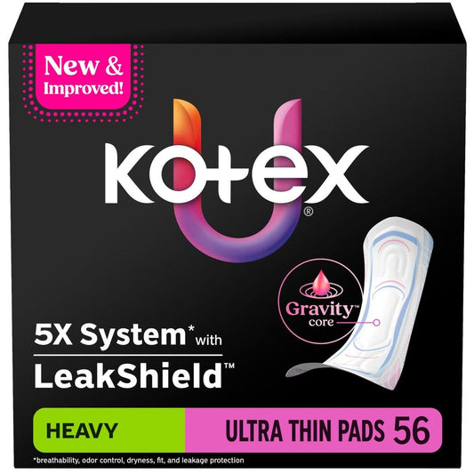 Kotex Ultra Thin Binden, starke Saugfähigkeit, 56 Stück (Verpackung kann variieren)