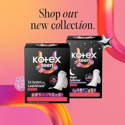 Kotex Ultra Thin Teen Binden mit Flügeln – Starke Saugfähigkeit, 36 Stück (Verpackung kann variieren)
