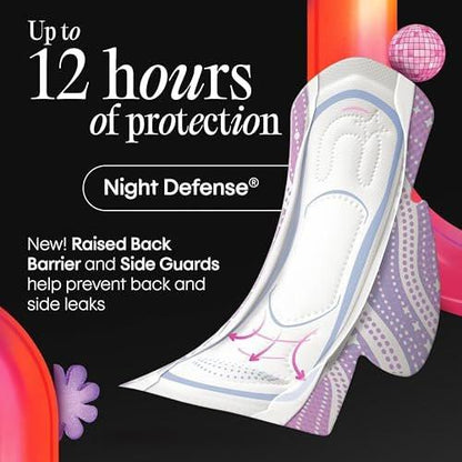 Kotex Ultra Thin Teen Overnight Binden mit Flügeln, starke Saugfähigkeit, 30 Stück (Verpackung kann variieren)