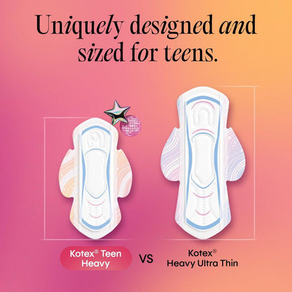 Kotex Ultra Thin Teen Binden mit Flügeln – Starke Saugfähigkeit, 36 Stück (Verpackung kann variieren)