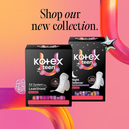 Kotex Ultra Thin Teen Binden mit Flügeln – Starke Saugfähigkeit, 36 Stück (Verpackung kann variieren)