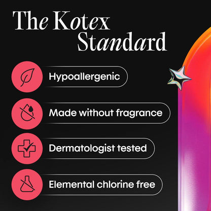 Kotex Ultra Thin Teen Binden mit Flügeln – Starke Saugfähigkeit, 36 Stück (Verpackung kann variieren)