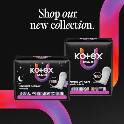 Kotex Overnight Maxi Binden, 39 Stück (Verpackung kann variieren)