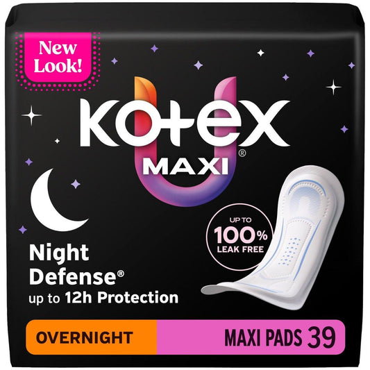 Kotex Overnight Maxi Binden, 39 Stück (Verpackung kann variieren)