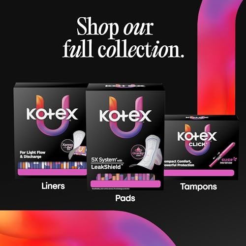 Kotex Ultra Thin Binden mit Flügeln, Saugstärke Normal, 100 Stück (2 x 50) (Verpackung kann variieren)