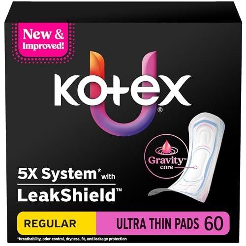 Kotex Ultra Thin Binden, Normal Saugstärke, 60 Stück (Verpackung kann variieren)