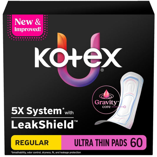 Kotex Ultra Thin Binden, Normal Saugstärke, 60 Stück (Verpackung kann variieren)