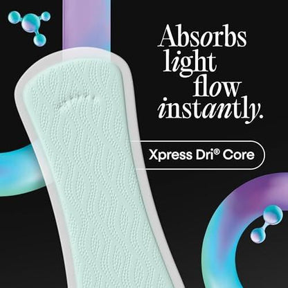 Kotex BioCare Tägliche Slipeinlagen, einzeln verpackt, leichte Saugfähigkeit, normale Länge, 56 Stück (Verpackung kann variieren)