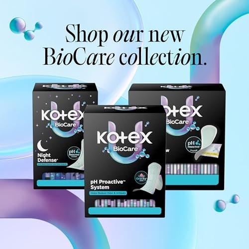 Kotex BioCare Tägliche Slipeinlagen, einzeln verpackt, leichte Saugfähigkeit, normale Länge, 56 Stück (Verpackung kann variieren)