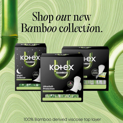 Kotex Bamboo Panty Liners, leichte Saugfähigkeit, normale Länge, 66 Stück (Verpackung kann variieren)