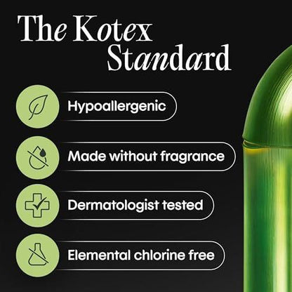 Kotex Bamboo Panty Liners, leichte Saugfähigkeit, normale Länge, 66 Stück (Verpackung kann variieren)