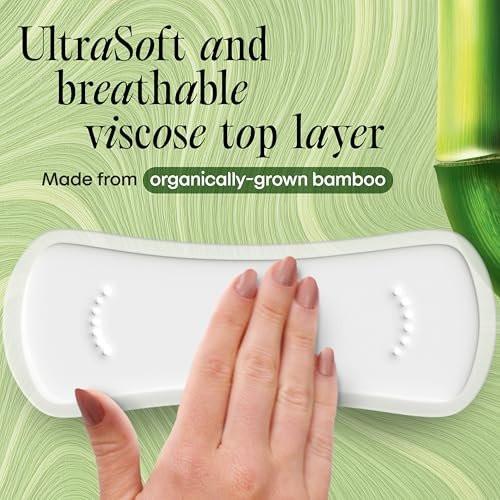 Kotex Bamboo Panty Liners, leichte Saugfähigkeit, normale Länge, 66 Stück (Verpackung kann variieren)