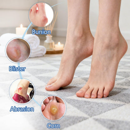OAKDOLCHE 40 Stück Hydrogel Bunion Pads – Schmerzlinderung & Schutz vor Druck und Reibung, wasserfest, selbstklebend, für Männer und Frauen