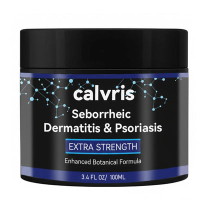 Calvris Extra Strength Kopfhautcreme – Schuppen & Juckreiz Linderung bei trockener Kopfhaut, verbesserte botanische Formel, beruhigt Irritationen, 100 ml