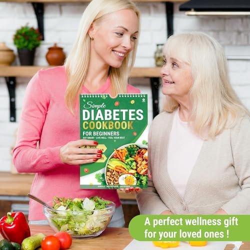 HAMIEW Diabetiker-Kochbuch für Anfänger – Einfach, Praktisch, Intelligent, Benutzerfreundlich – 4-Wochen-Ernährungsplan mit 80 Low-Carb-Rezepten, Typ-2-Diabetes-Lebensmitteltabelle, Einzigartiges Geschenk für Diabetiker