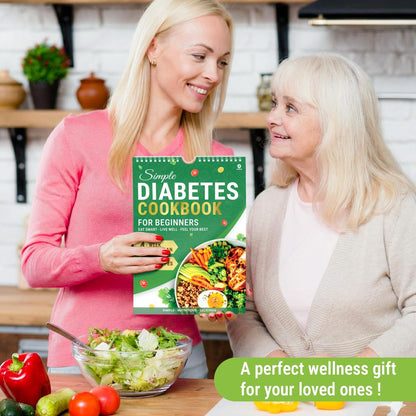 HAMIEW Diabetiker-Kochbuch für Anfänger – Einfach, Praktisch, Intelligent, Benutzerfreundlich – 4-Wochen-Ernährungsplan mit 80 Low-Carb-Rezepten, Typ-2-Diabetes-Lebensmitteltabelle, Einzigartiges Geschenk für Diabetiker