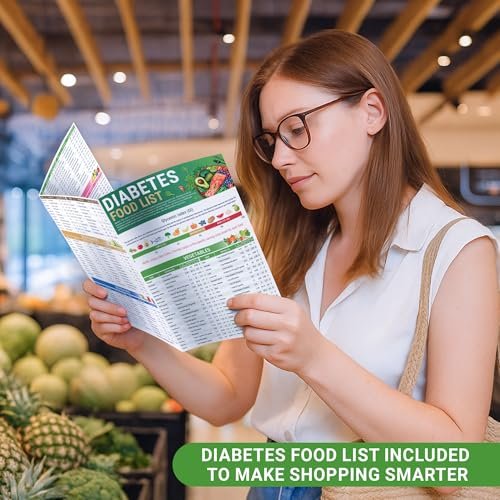 HAMIEW Diabetiker-Kochbuch für Anfänger – Einfach, Praktisch, Intelligent, Benutzerfreundlich – 4-Wochen-Ernährungsplan mit 80 Low-Carb-Rezepten, Typ-2-Diabetes-Lebensmitteltabelle, Einzigartiges Geschenk für Diabetiker