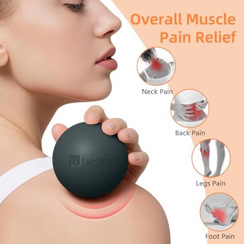 Massage-Lacrosse-Bälle für myofasziale Entspannung, Triggerpunkt-Therapie und Yoga-Therapie, Fußmassageball zur Linderung von Plantarfasziitis, Schwarz-Grün