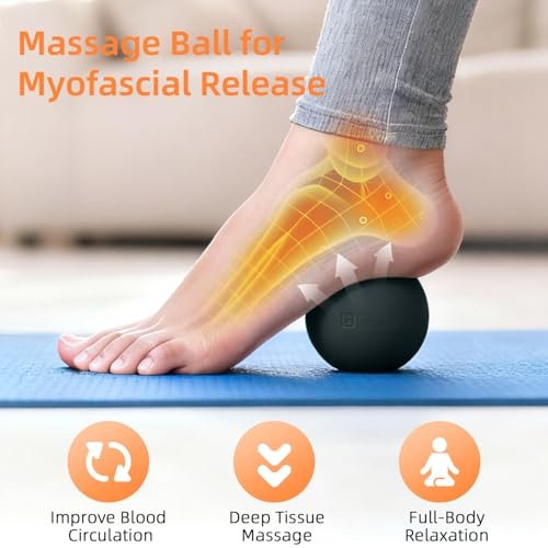 Massage-Lacrosse-Bälle für myofasziale Entspannung, Triggerpunkt-Therapie und Yoga-Therapie, Fußmassageball zur Linderung von Plantarfasziitis, Schwarz-Grün