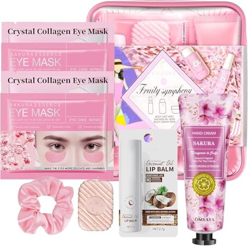 Geschenkset für Frauen: 11-teiliges Hautpflegeset, Reisegröße, Spa-Kit für Damen, Geburtstagsgeschenk, Muttertag