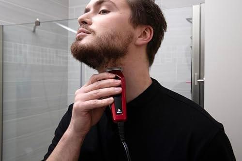 Andis 562940 Ultra Clip Haarschneide-Kombiset mit Trimmer, 15-teilig, Edelstahlklingen, Power Pivot Motor, Flüsterleise, Aufhängeöse, Rot