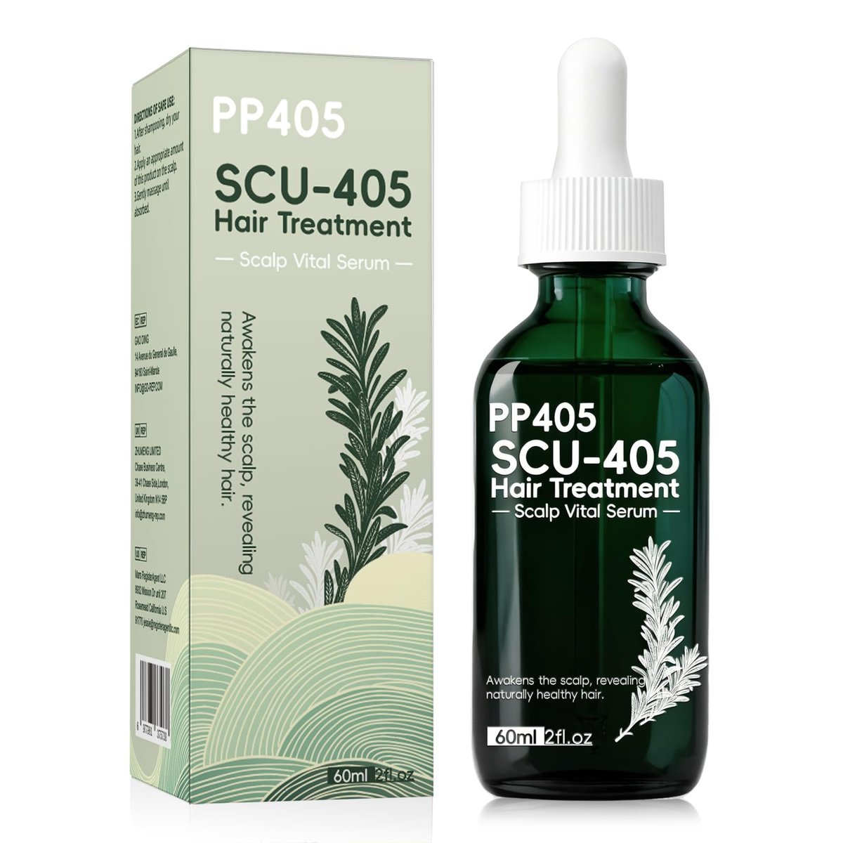 PP405 Haar-Treatment-Serum – Leichtes Kopfhautserum für gesünder aussehendes, voller wirkendes Haar – Nährende Formel mit Hyaluronsäure und Biotin für Männer und Frauen, alle Haartypen