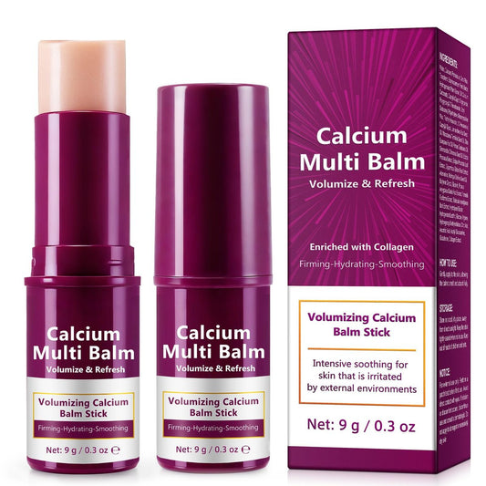 Acorn + Oak Calcium Multi Balm Stick 2er-Pack - Kollagen-Augen- und Gesichtsbalsam, Faltencreme für tiefe Falten, Anti-Aging-Festigungsstick mit intensiver Feuchtigkeitsversorgung, 0,6 Unzen