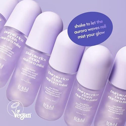 tokki on the moon Purple Rice PDRN Aurora Mist | Feuchtigkeitsspendendes Gesichtswasser & Toner | Hautbarriere-Unterstützung & strahlender Glanz | Vegane koreanische Hautpflege | 85 ml