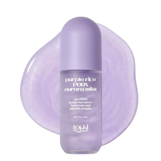 tokki on the moon Purple Rice PDRN Aurora Mist | Feuchtigkeitsspendendes Gesichtswasser & Toner | Hautbarriere-Unterstützung & strahlender Glanz | Vegane koreanische Hautpflege | 85 ml