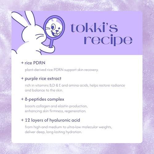 tokki on the moon Purple Rice PDRN Aurora Mist | Feuchtigkeitsspendendes Gesichtswasser & Toner | Hautbarriere-Unterstützung & strahlender Glanz | Vegane koreanische Hautpflege | 85 ml