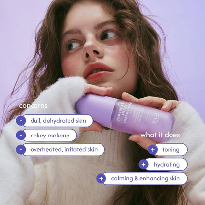 tokki on the moon Purple Rice PDRN Aurora Mist | Feuchtigkeitsspendendes Gesichtswasser & Toner | Hautbarriere-Unterstützung & strahlender Glanz | Vegane koreanische Hautpflege | 85 ml
